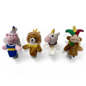 Lot 4 Vintage Restoration Hardware Finger Puppet Murdock Ross Plush Animal Royal